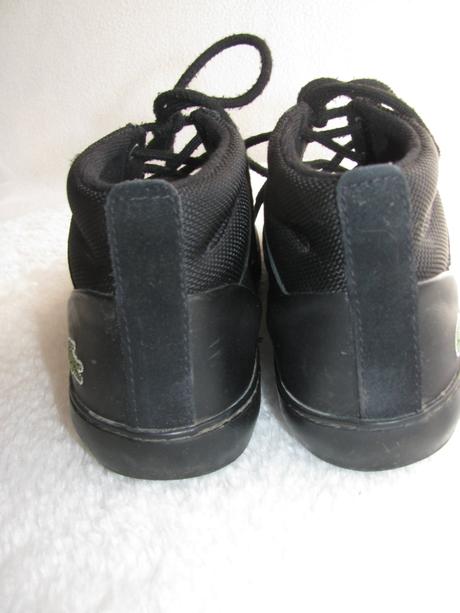 Dámské černé kožené boty, tenisky model ampthill, lacoste,38