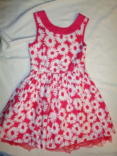 Luxusní růžovobílé květované šaty, girl2girl,134