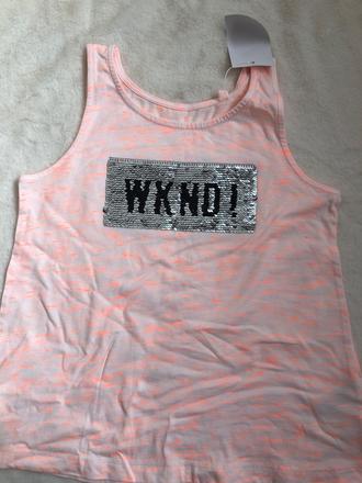 Top 146/152 c&a s vyměnitelnými flitry oranžové, c&a,146