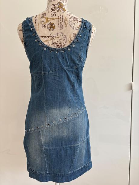 Džínové šaty ve světle modré barvě s mango jeans, mango,s