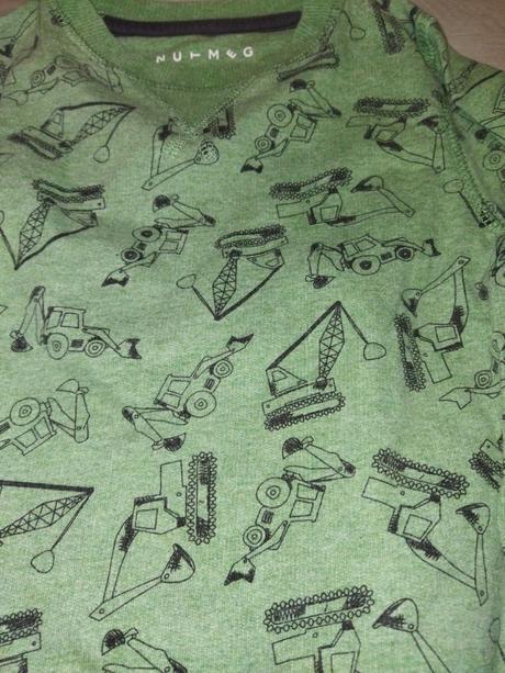 Zelená mikina s bagry 98 nutmeg, nutmeg,98