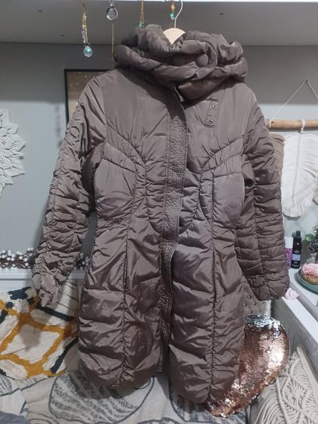 Teplá dlouhá zimní bunda kabát s/m, s