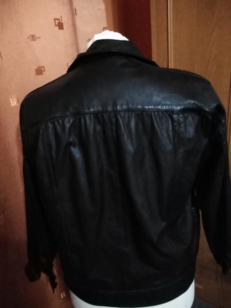 Kožená teplá bunda, l