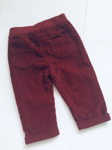 Kalhoty manžestrové podšité -v.6/9 měs., tu,74