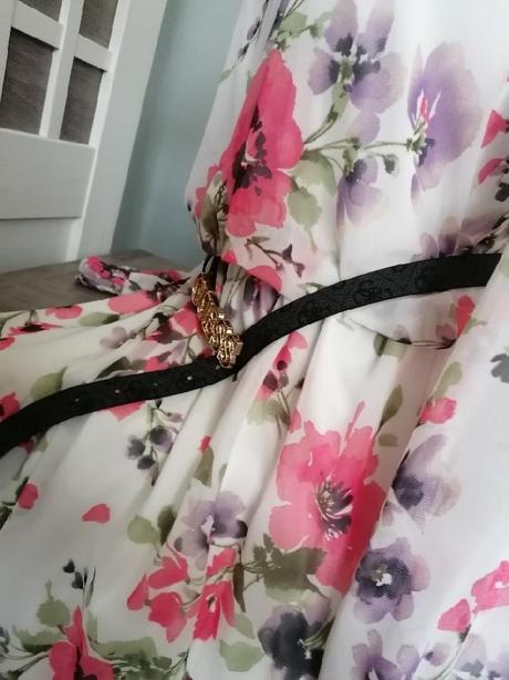 Květované šaty, orsay,38