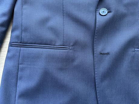 Pánský vlněný modrý oblek bottega del sarto, v. 48, 48