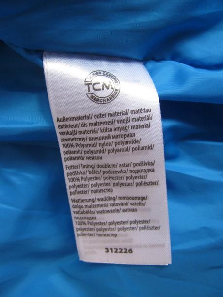 Přechodná prošívaná modrá bunda tchibo, tchibo,140