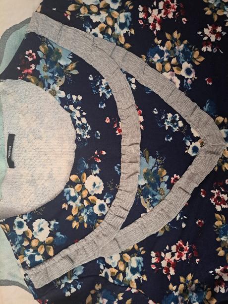 Vintage mikina s květy, tezenis,s