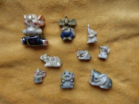 Miniatura soška pro štěstí slon slůně sloni,