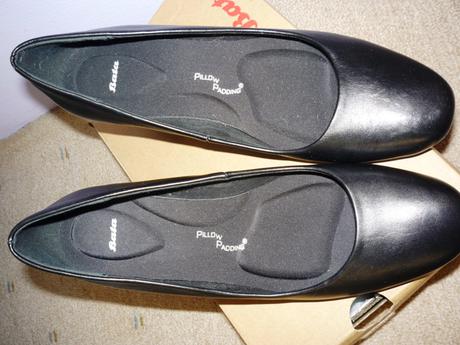 Černé kožené lodičky baťa, vel.38 - jednou vzaté, baťa,38