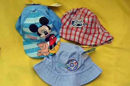 3x letní kloboučky v.86-98, disney,86 / 92 / 98