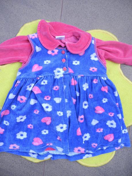 Sametové šaty 2v1, 80