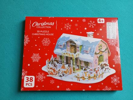 Vánoční chaloupka - 3d puzzle, 