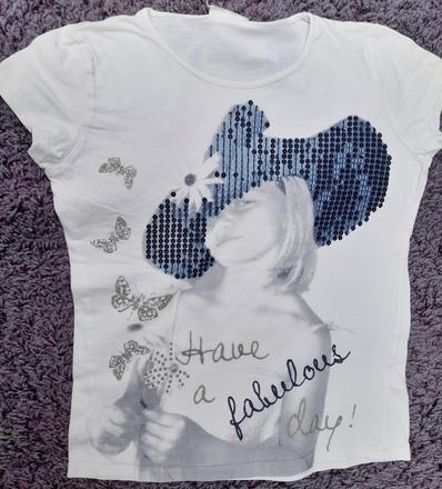 Tričko s flitříky 8-11 let, yigga,134