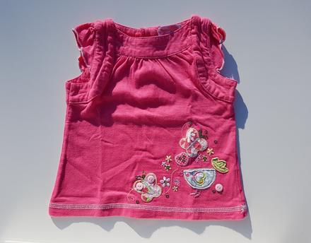 D87 dívčí elegantní tílko / tunika vel. 86, sugar pink,86