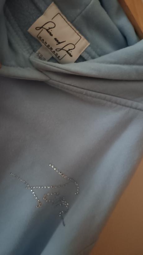 Krásná bavlněná mikina s kamínky vel.xs/s, xs