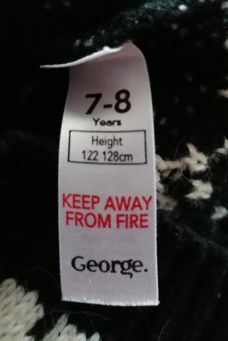 Teplý vzorovany svetr vel 122 - 128, george,122