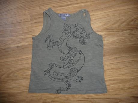 Tílko s drakem od h&m na 12-24m- vel.86, h&m,86
