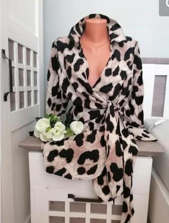 Tygrované šaty, h&m,s