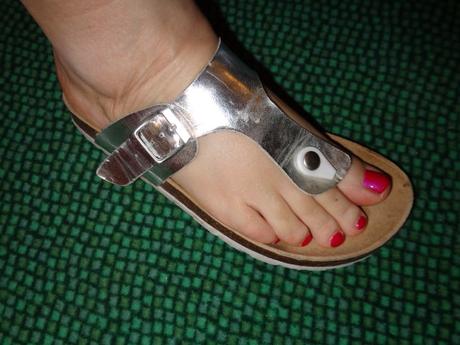 Super kožené nazouváky - stříbrné camprella, 39