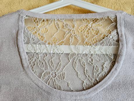 Svetr svetřík třpytivý kamínky úpletový béžový, s