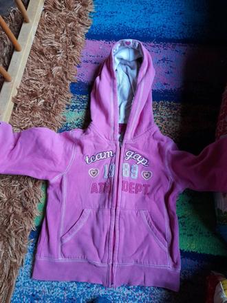 Růžová mikina s nápisem sportovní, 128