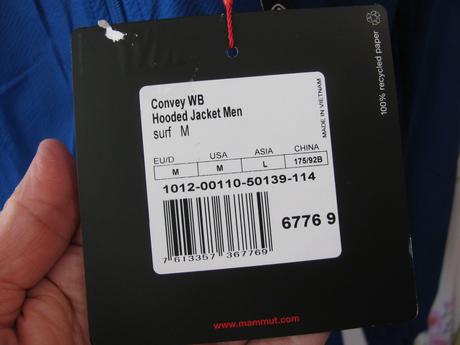 Modrá bunda, větrovka s kapucí mammut / unisex, mammut,m