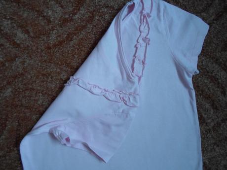 Růžové tričko triko krátký rukáv, primark,146