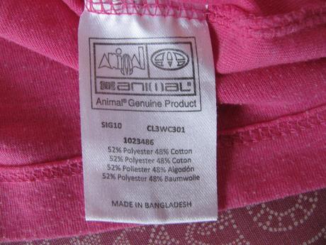 Dámské sytě růžové tričko s našitým nápisem, animal,l