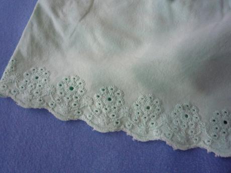 Plátěné světle zelenkavé kraťasy vel. 152, kik,152