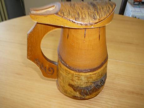 Retro dřevěný džbánek., 