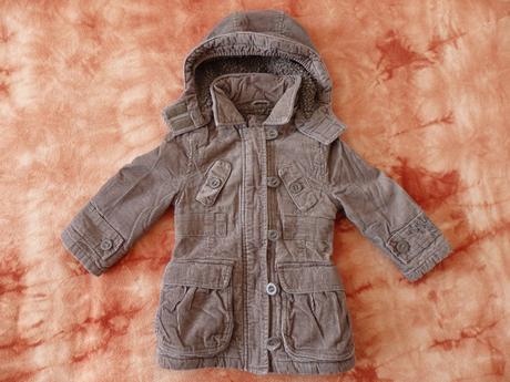 Manžestrový zateplený kabátek - bundička, palomino,92