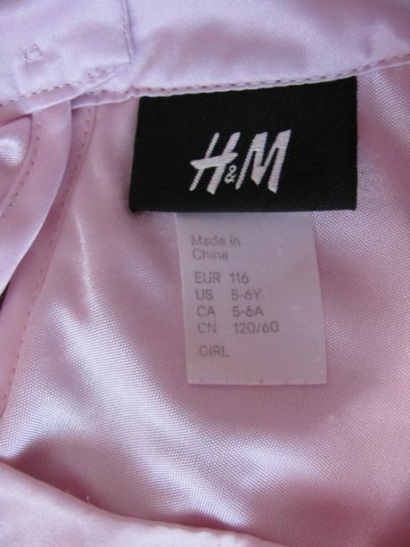 Saténové plisované růžové šaty h&m, h&m,116