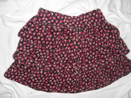 Volánková manžestrová sukně - kytičky, f&f,146