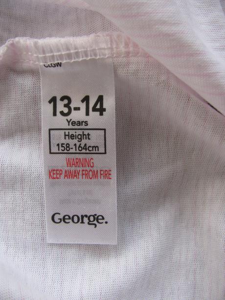 Bavlněné bílé kalhotky s proužkem, george,164