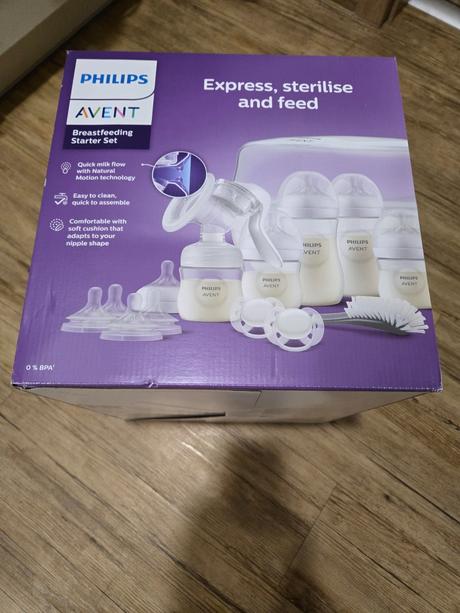 Philips avent sada ke kojení s manuální odsávačkou,