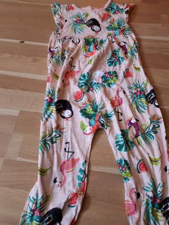 Letní overal se zvířátky vel. 110, nutmeg,110