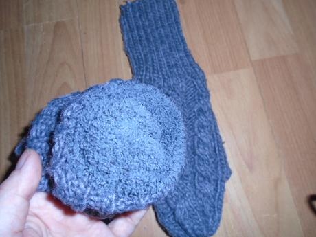 Rukavice teplé pletené palcové, 