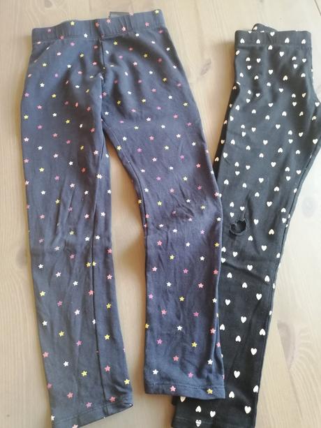 Teplejší hvězdičkové legíny, h&m,128