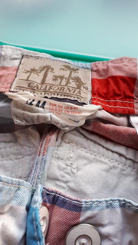 Bezva veselé kárované kraťasy, h&m,134