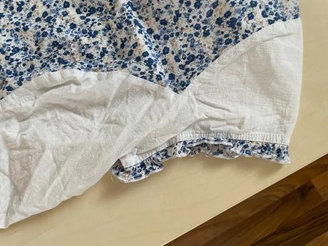 Bílá halenka s modrými kvítky, vel 42/xl, conex, 42