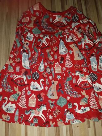 Vánoční šaty s jednorožci 86 next, 86