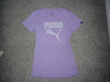 Bavlněné lila tričko zn puma vel 36, puma,s