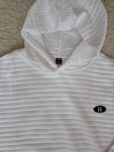 Bílá tenká mikina shein, m