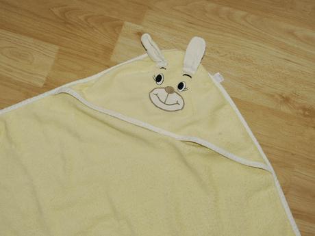 Zluty frote rucnik - zajicek -na miminka, 