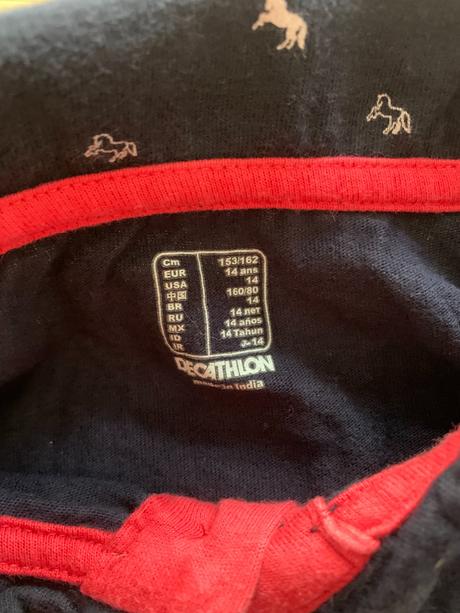 Tričko & tričko s koníky decathlon vel. 152/158, decathlon,152