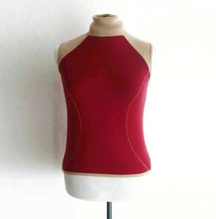 Rolák bez rukávů s ozdobným štepováním, l