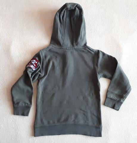 Dětská khaki mikina s lebkama, halloween, vel.110, 104