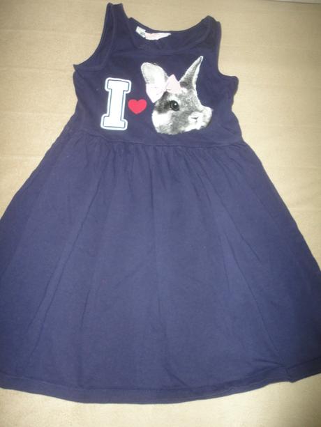 V top stavu šaty s králíčkem hm, vel. 6-8 let, h&m,122