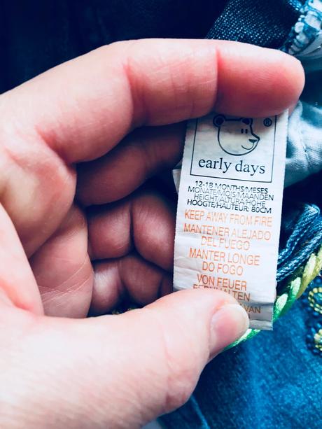 3/4 džíny s páskem -v.12/18 měs., early days,86